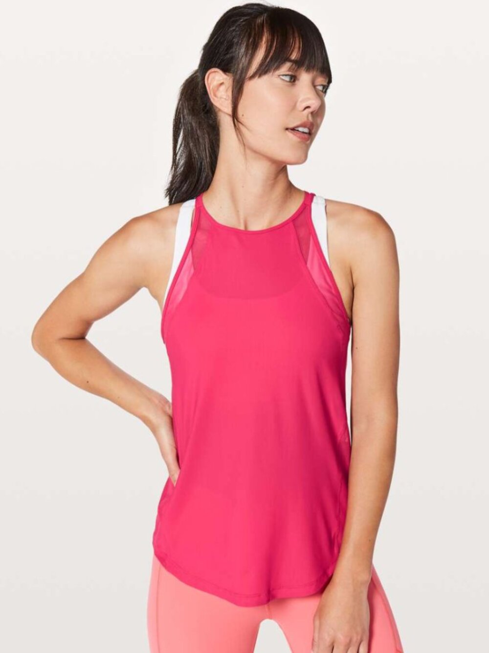 Lululemon Run Off-Route Tank Fuchsia Pink Small 4/6